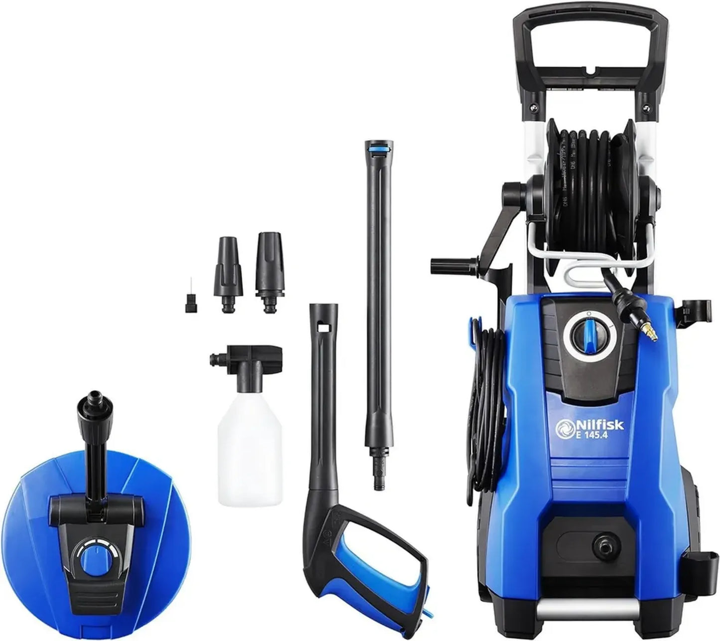 Nettoyeur Haute Pression Nilfisk E 145.4 - Idéal pour Jardin et Véhicule avec Accessoires Sols et Murs, 2100W