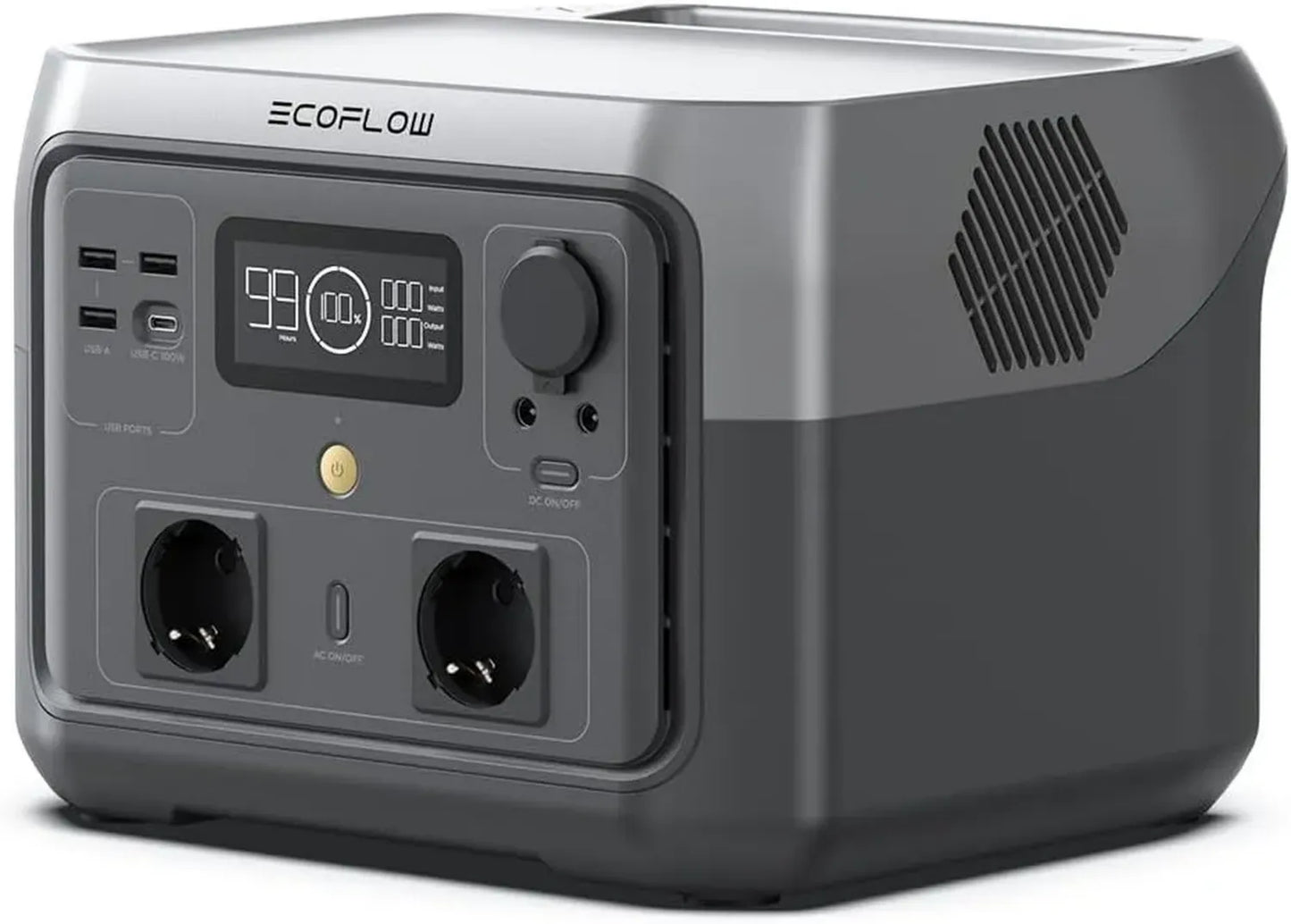 ECOFLOW RIVER 2 MAX Power Station Portable, Batterie LiFePO4 512 Wh, Charge Rapide 1 Heure, X-Boost 1000 W, Générateur Solaire pour Extérieur et Camping
