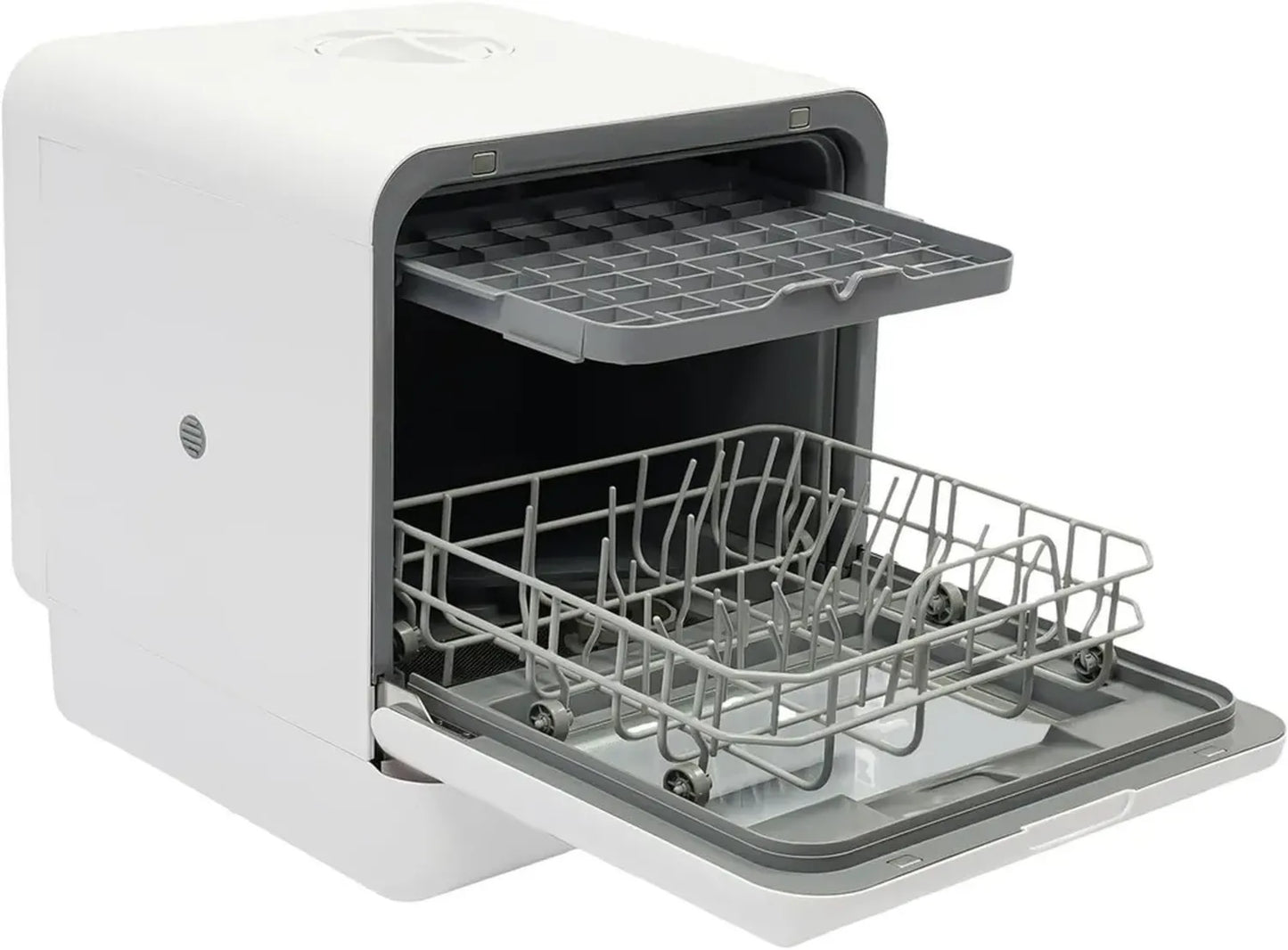 Mini lave-vaisselle de table 4 programmes, réservoir 4L, raccords flexibles, séchage à l'air pour espaces réduits