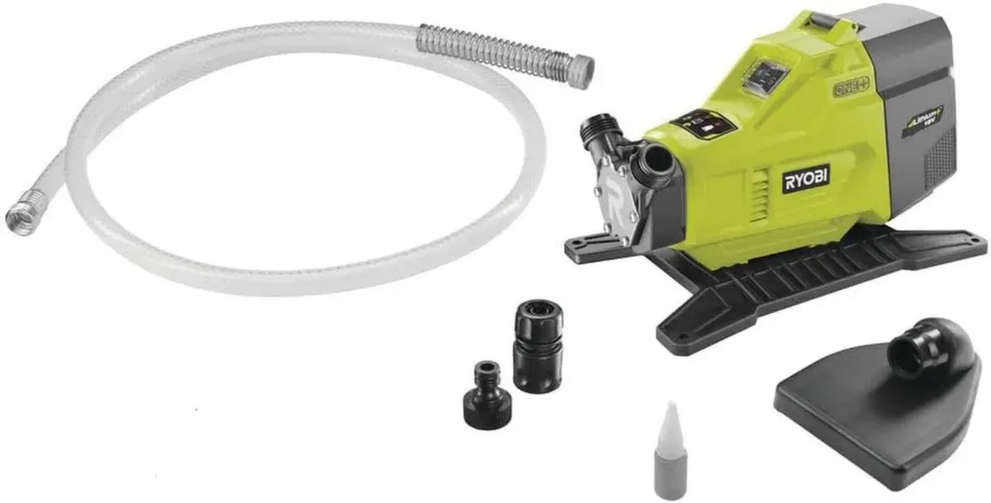 Pompe de Transfert Sans Fil 18V ONE+ RYOBI, 1500L/h, Aspiration 14m, Design Compact