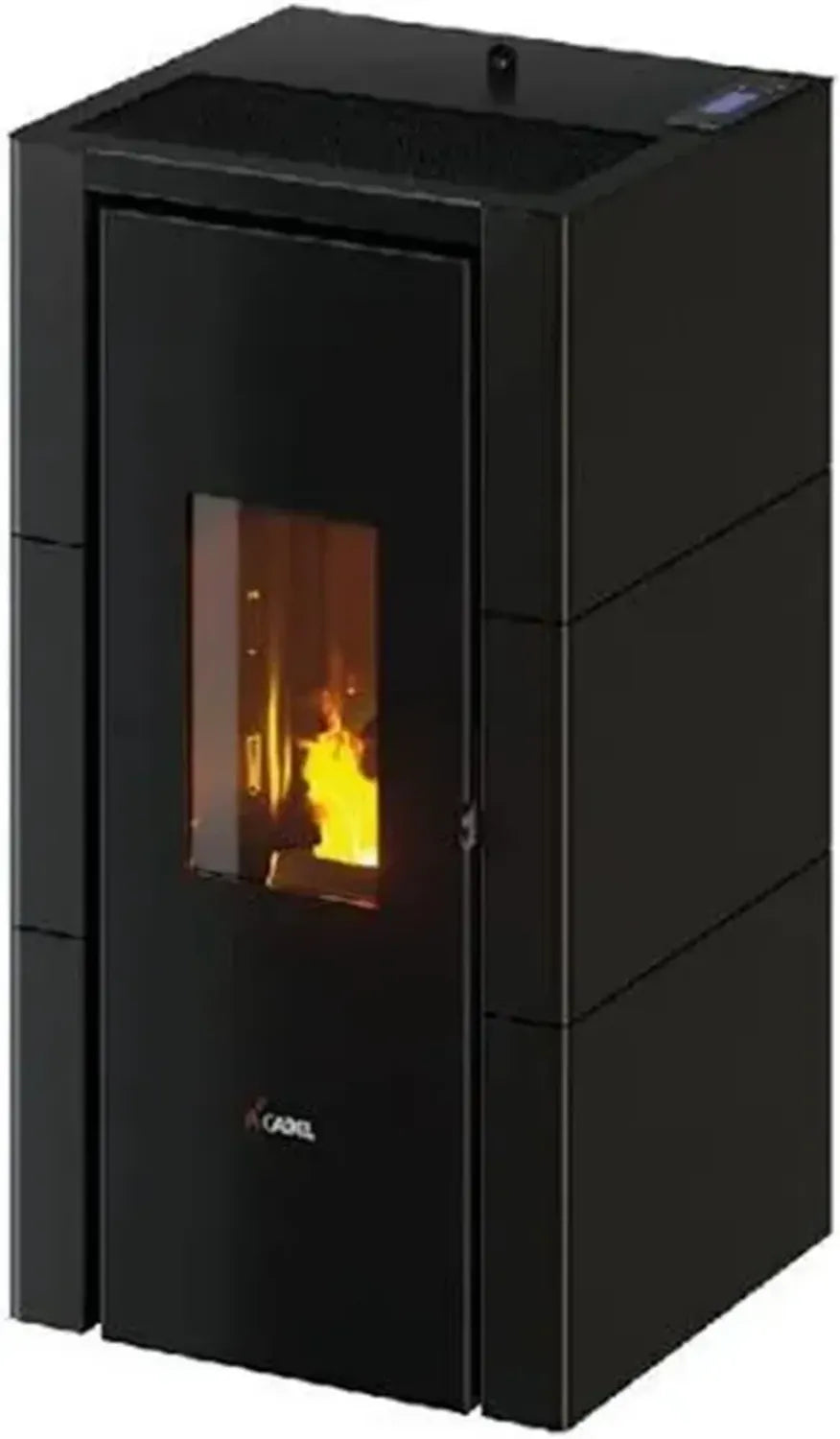 Poêle à Granulés 7 kW en Métal Anthracite avec Ventilateur - Modèle CRISTAL 7 T2