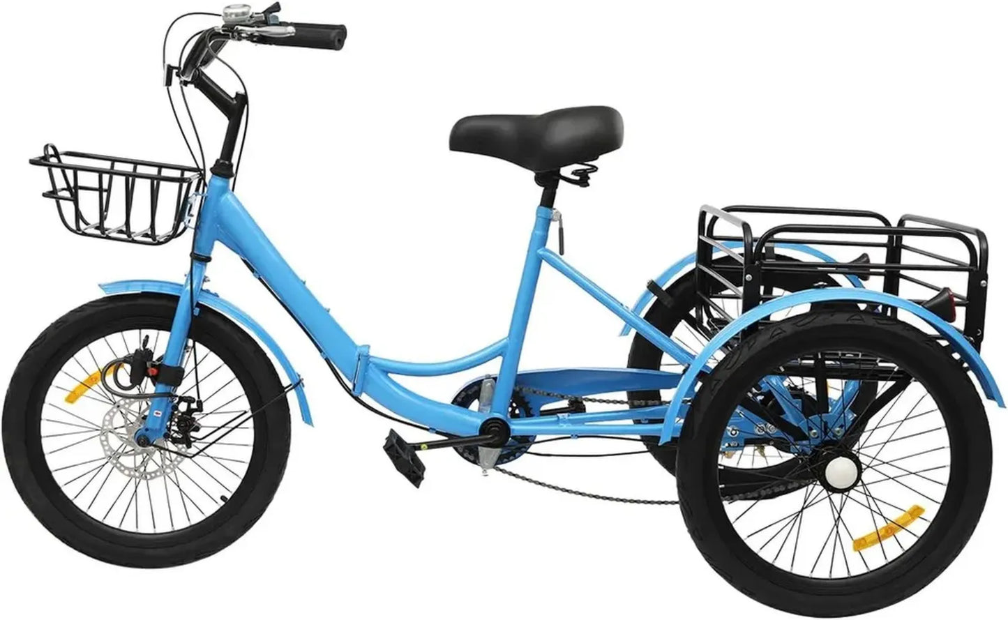 Vélo adulte pliable 20 pouces, 7 vitesses, panier, serrure, charge 130 kg