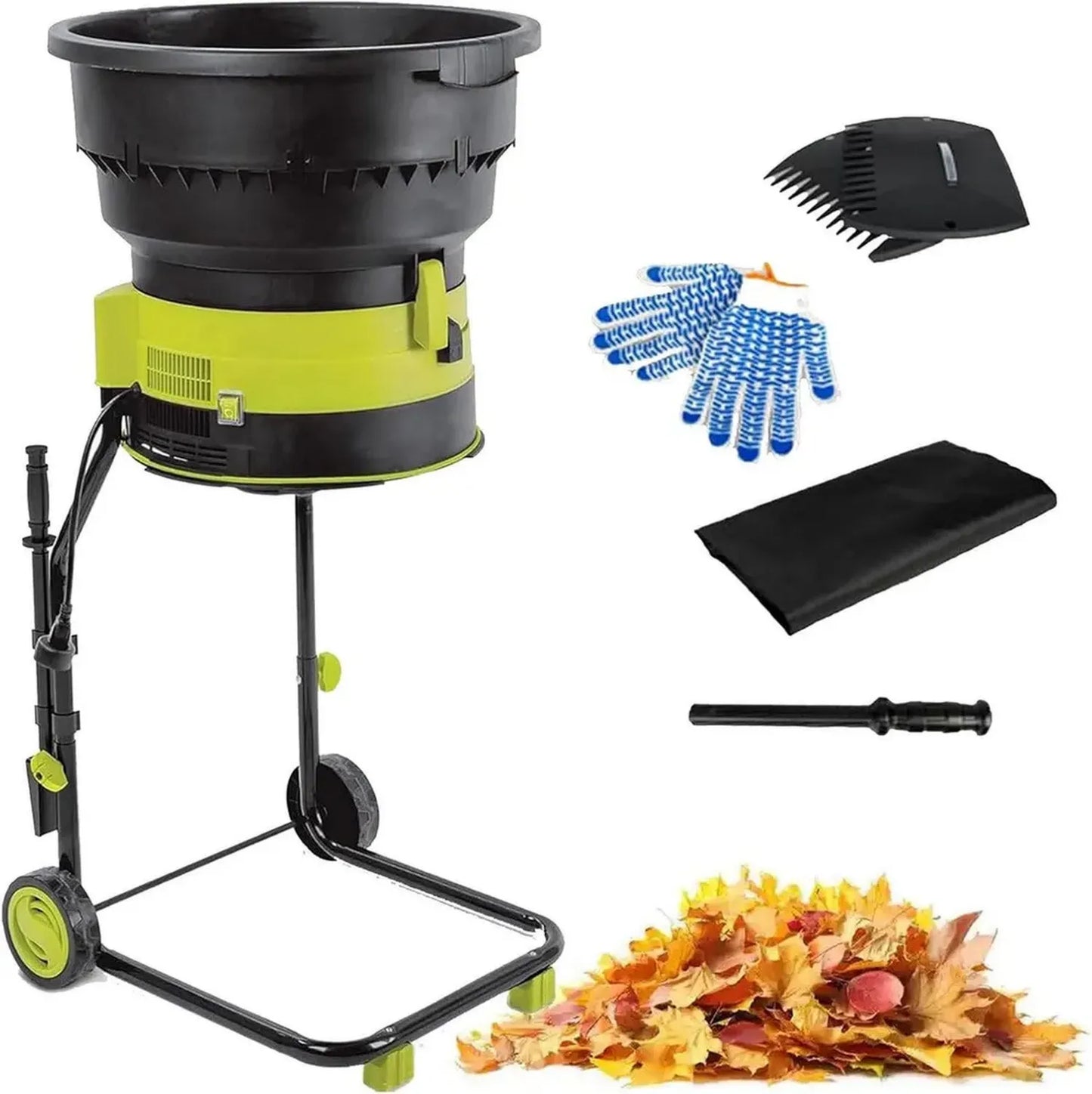Déchiqueteuse de Feuilles Thermique 2500W, Ébrancheur Électrique 8.2KG, Utilisation Facile