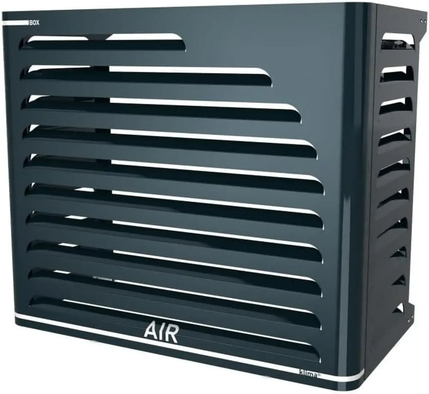 Coffre de Protection Climatiseur Extérieur en Aluminium Anthracite avec Support Réglable