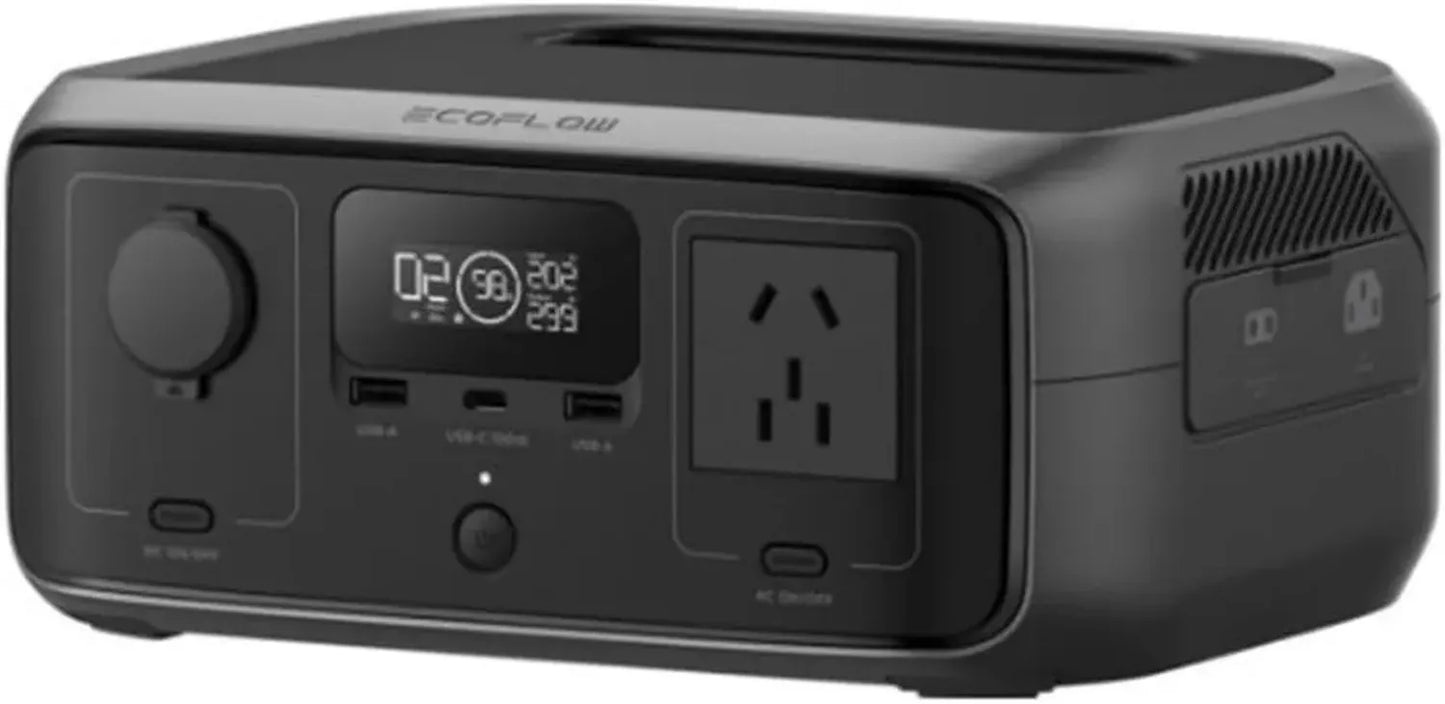 Générateur solaire portable 286 Wh avec panneau 45 W, Batterie LiFePO4, Prises 1200 W et Fonction UPS