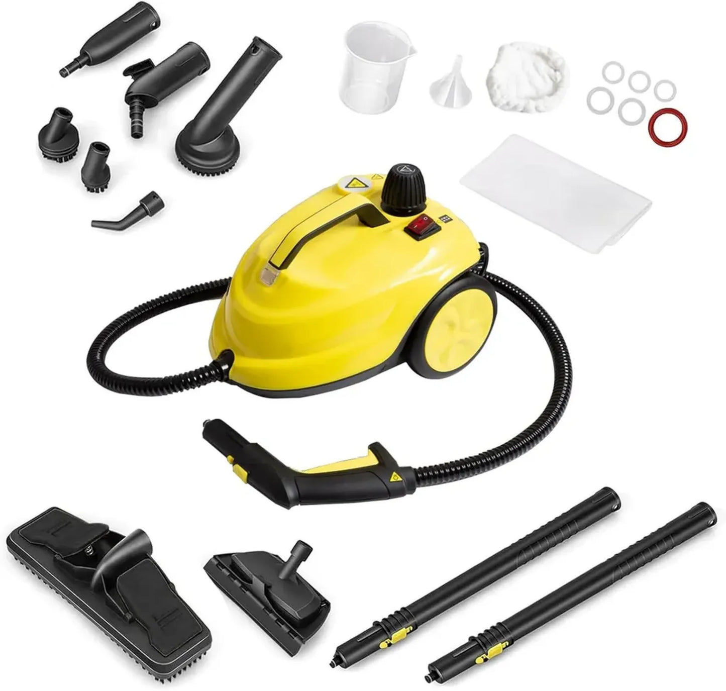 Nettoyeur Vapeur Multifonction 2000W, Réservoir 2L, Pression 5 Bar, Roulettes