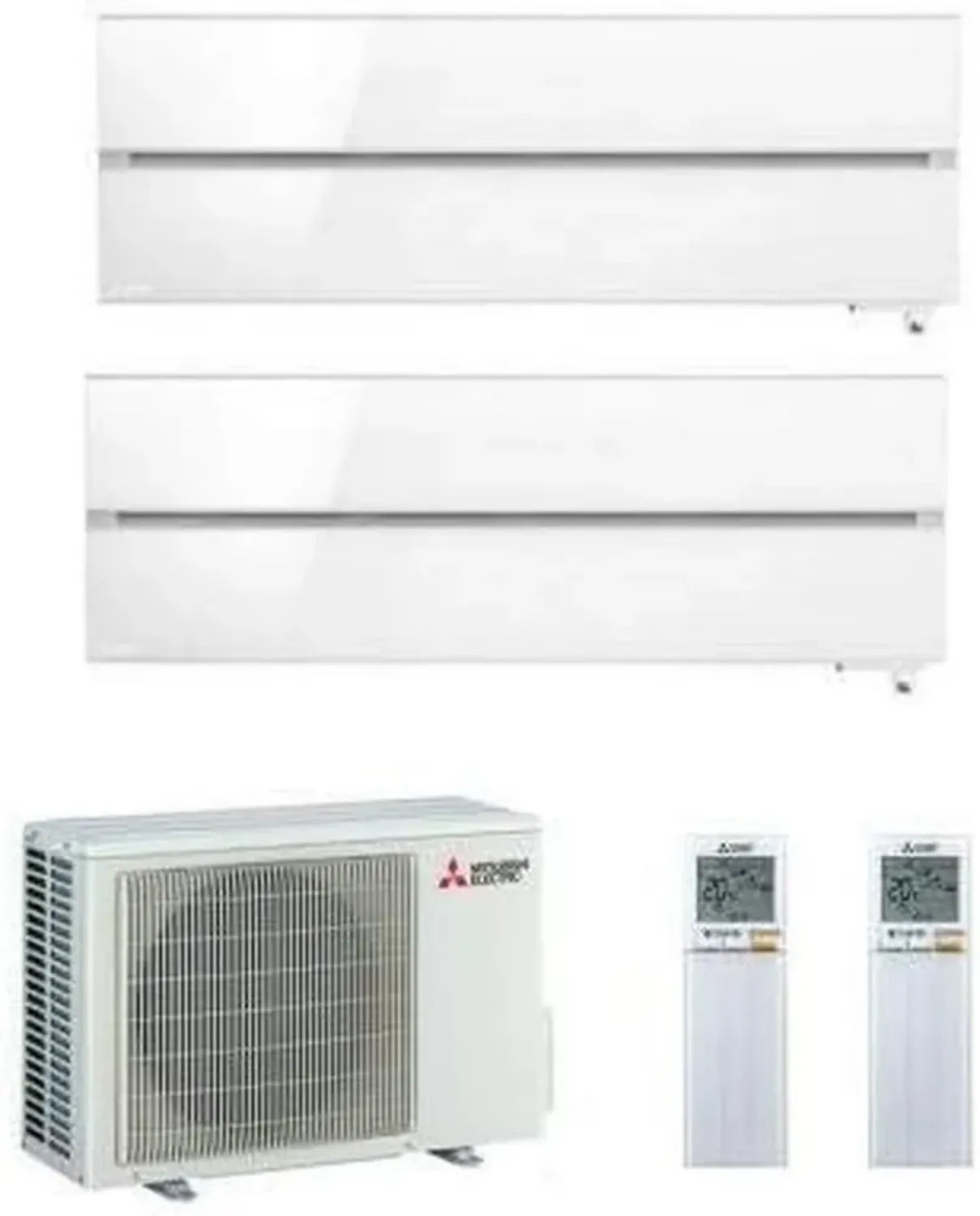 Climatiseur Dual Split Inverter 9000 + 12000 BTU, Classe A+++ avec Déshumidificateur, Modèle Kirigamine MSZLN-VGB E1