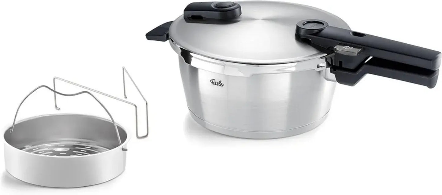 Fissler Vitaquick Cocotte-Minute 3,5L, Acier Inoxydable, 2 Modes de Cuisson, Compatible Induction