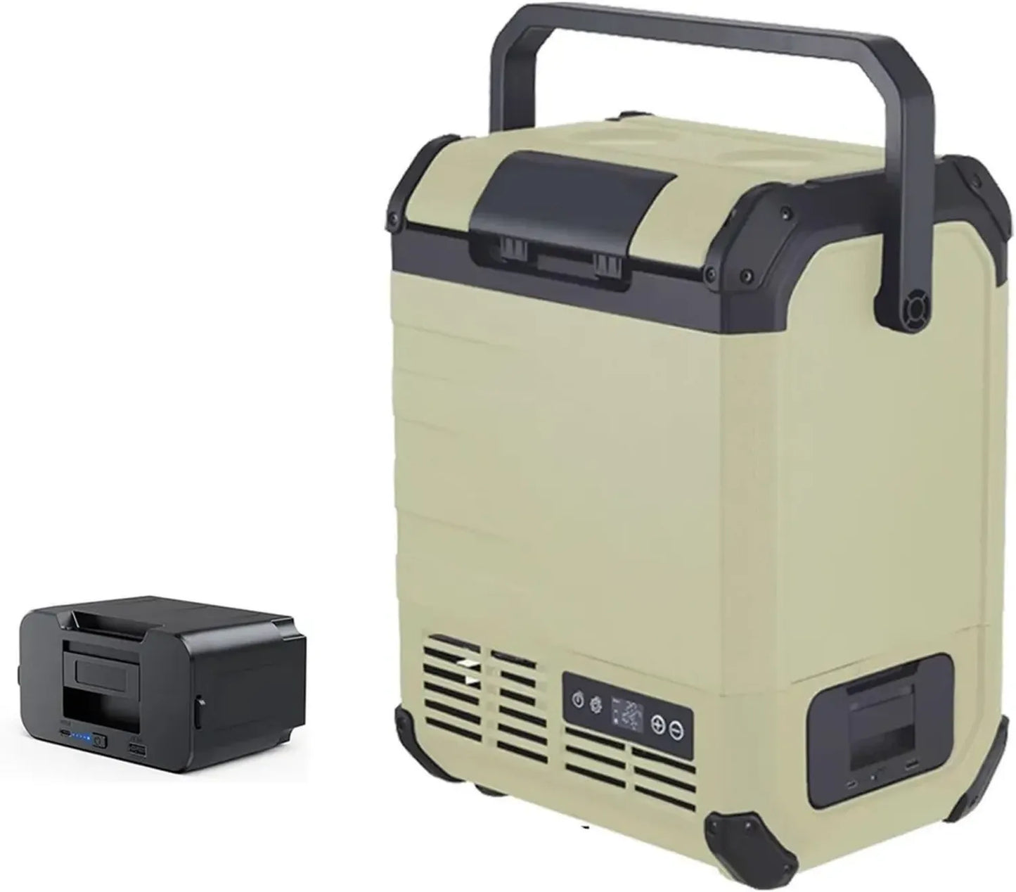 Mini Réfrigérateur de Voyage 10L/18L avec Poignée et Batterie pour Voiture, Camping et Bateau - Refroidissement de -20°C à 10°C, Multi-Tension 12V/24V/110V/220V