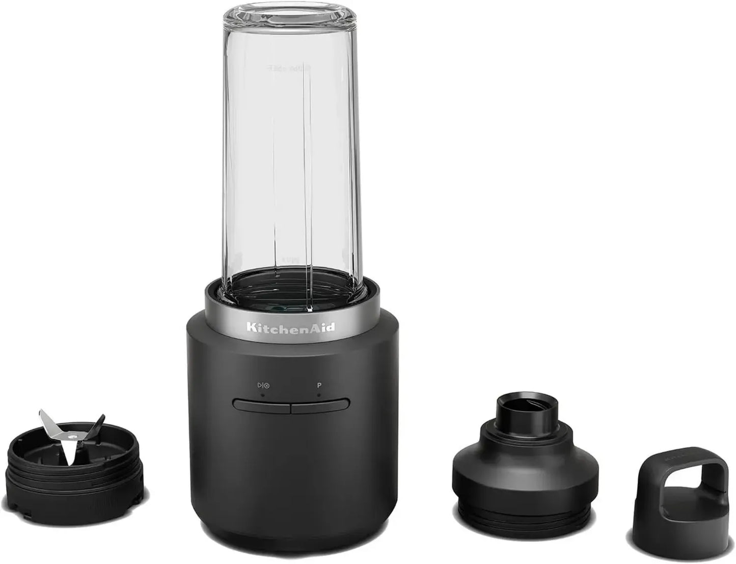 Mixeur Portable Kitchenaid sans Fil avec Bol 473 ml, Fonction Pulse, Lame Inox, Sans BPA, Couleur Noire
