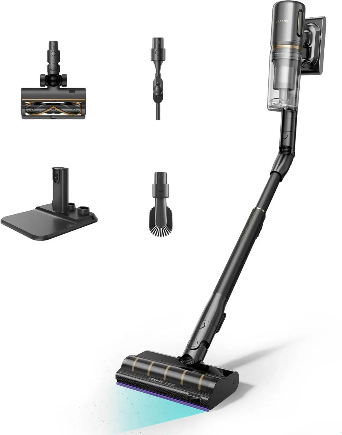 Dreame V20 Pro-A Aspirateur Balai Sans Fil, Puissance 24000PA, Idéal pour Sols Durs et Tapis, Autonomie 90 Min, Filtration Haute Efficacité