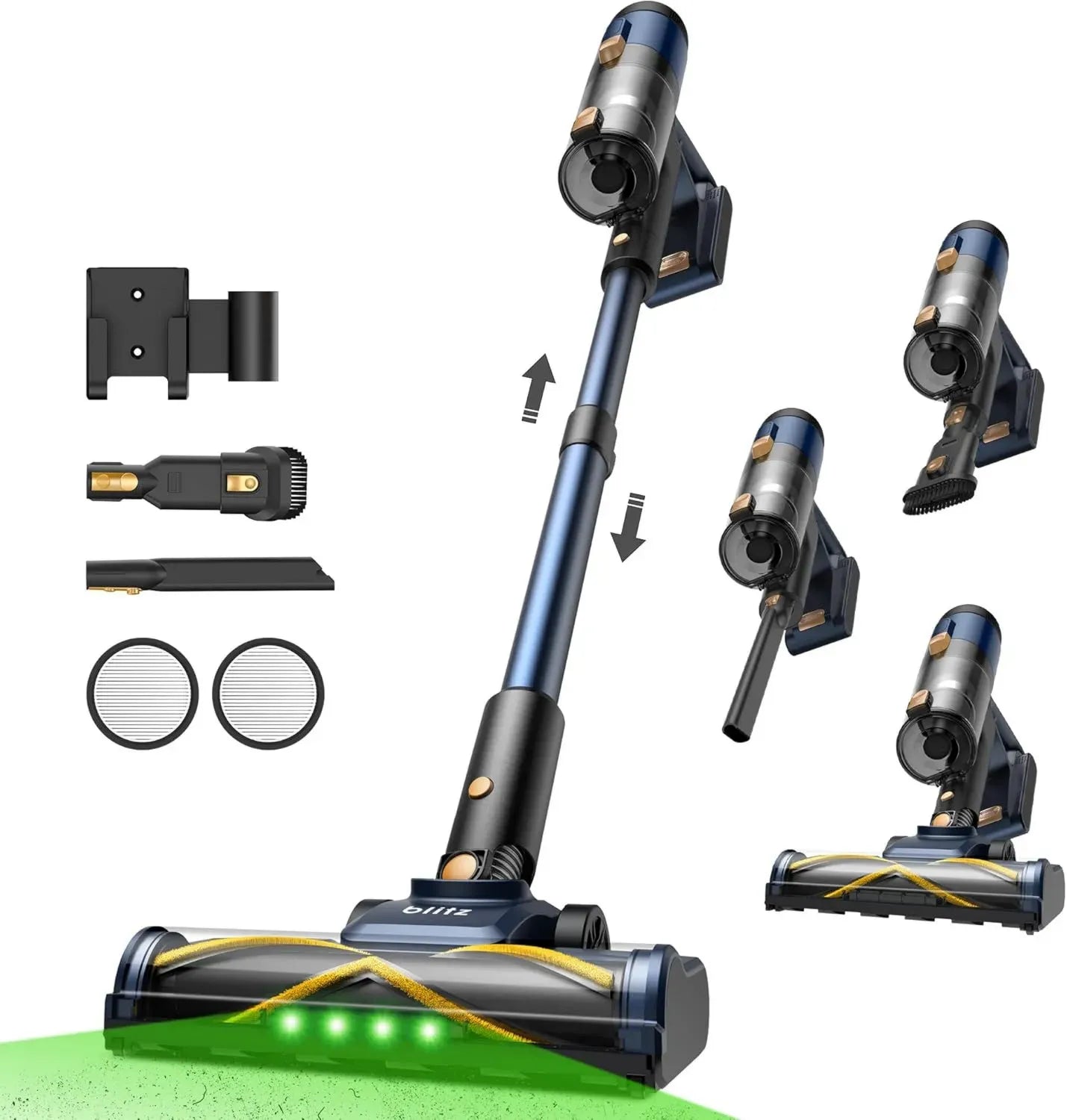 Aspirateur Balai Vexilar V12 sans Fil, Ultra-Puissance 450W 50Kpa, Autonomie 50 Min, Brosse Sol Avancée, Technologie GreenEye, Charge Murale, Idéal pour Tapis, Sols et Poils d'Animaux