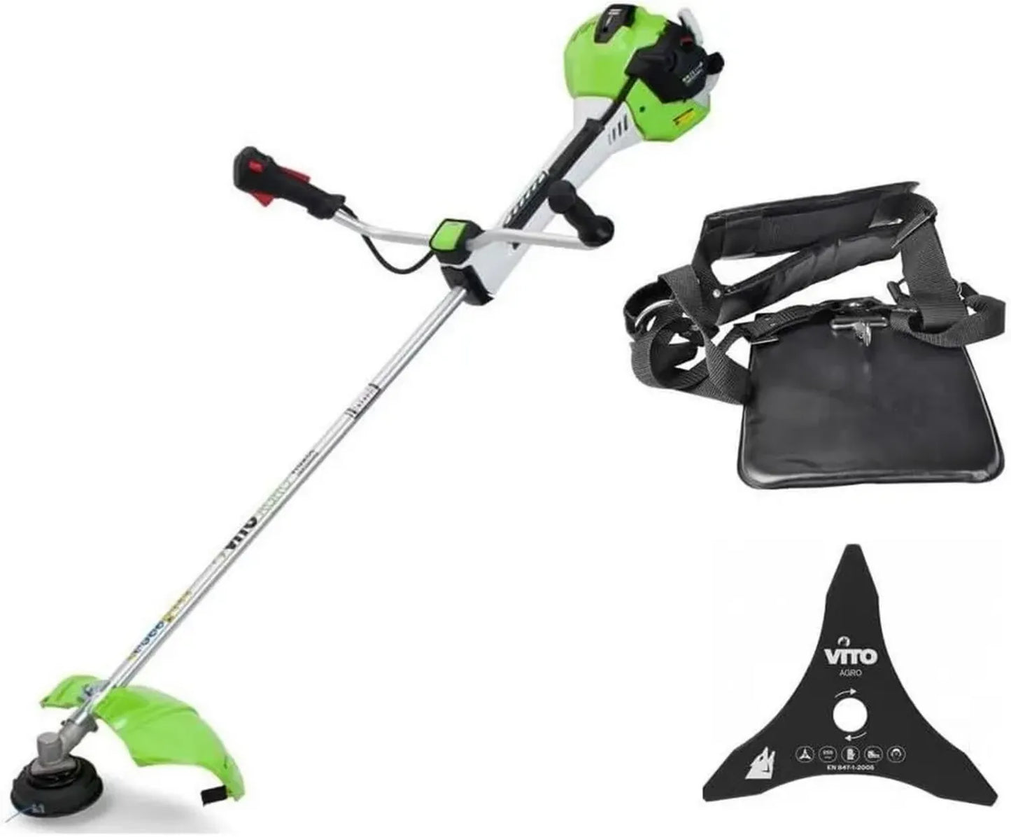 Débroussailleuse Thermique VITO 43 cm³ 2T 1.6 CV avec Bobine Automatique et Lame 3 Dents