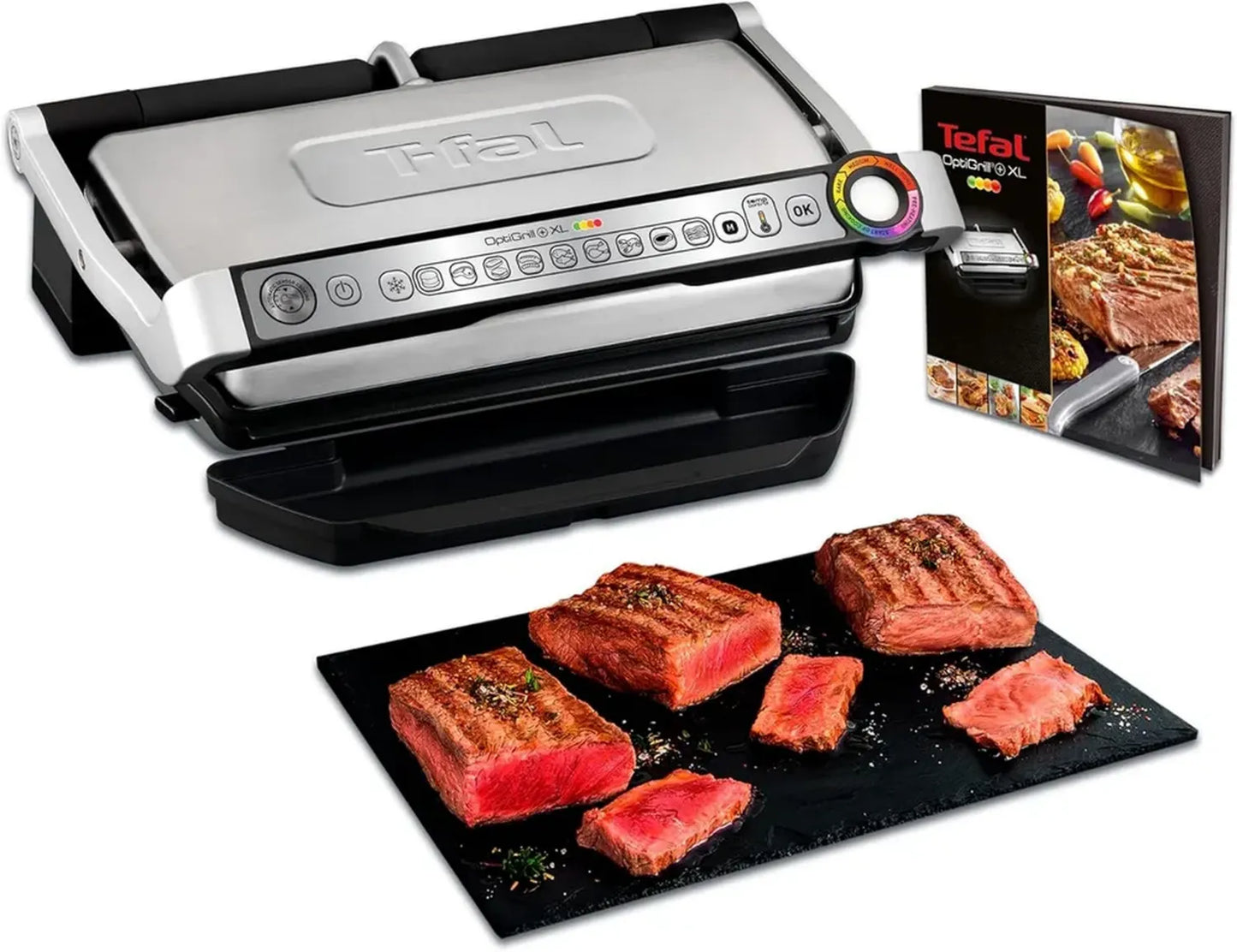 Tefal Optigrill+ XL: Grille Intelligente avec 9 Programmes et Mode Manuel, pour 8 Personnes, Modèle GC722D16