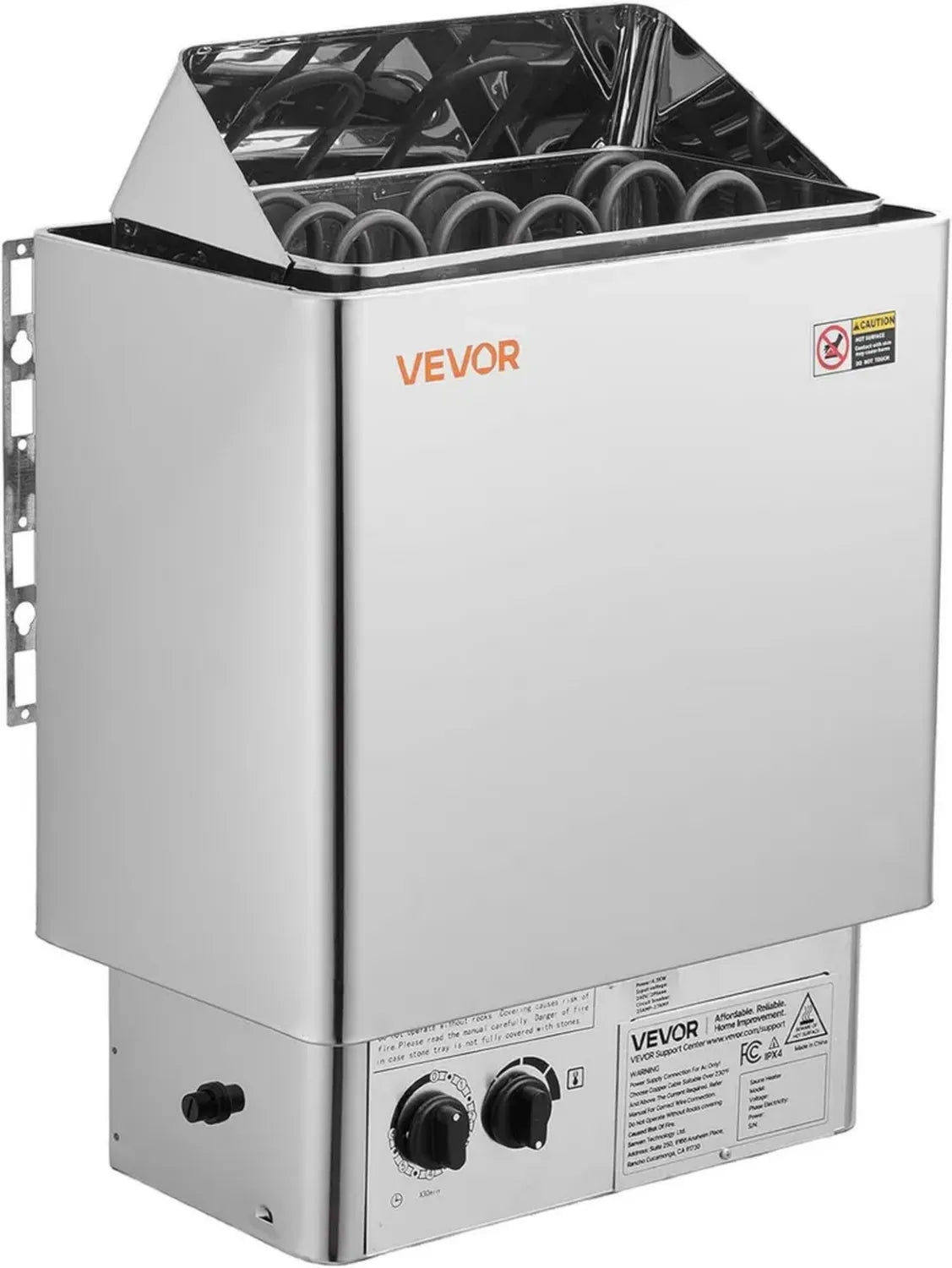 Sauna Électrique VEVOR 4,5 kW 240 V, Cuisinière pour Sauna Vapeur Sèche, Installation Facile, Pour Saunas 105-210 m³