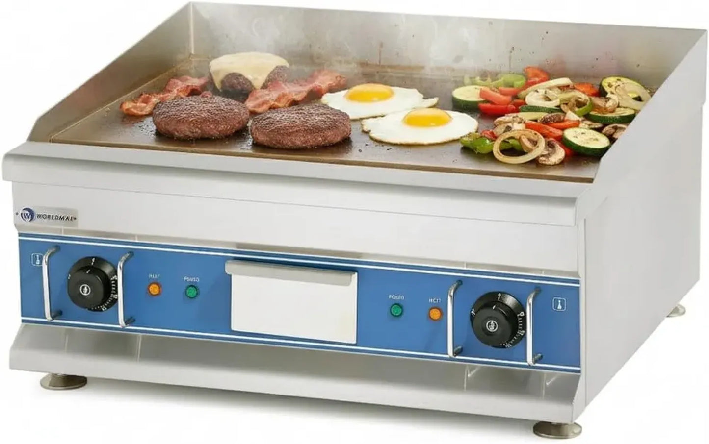 Grill Électrique Professionnel WORLDMAI 60 cm en Chrome Durable pour Restaurants et Bars