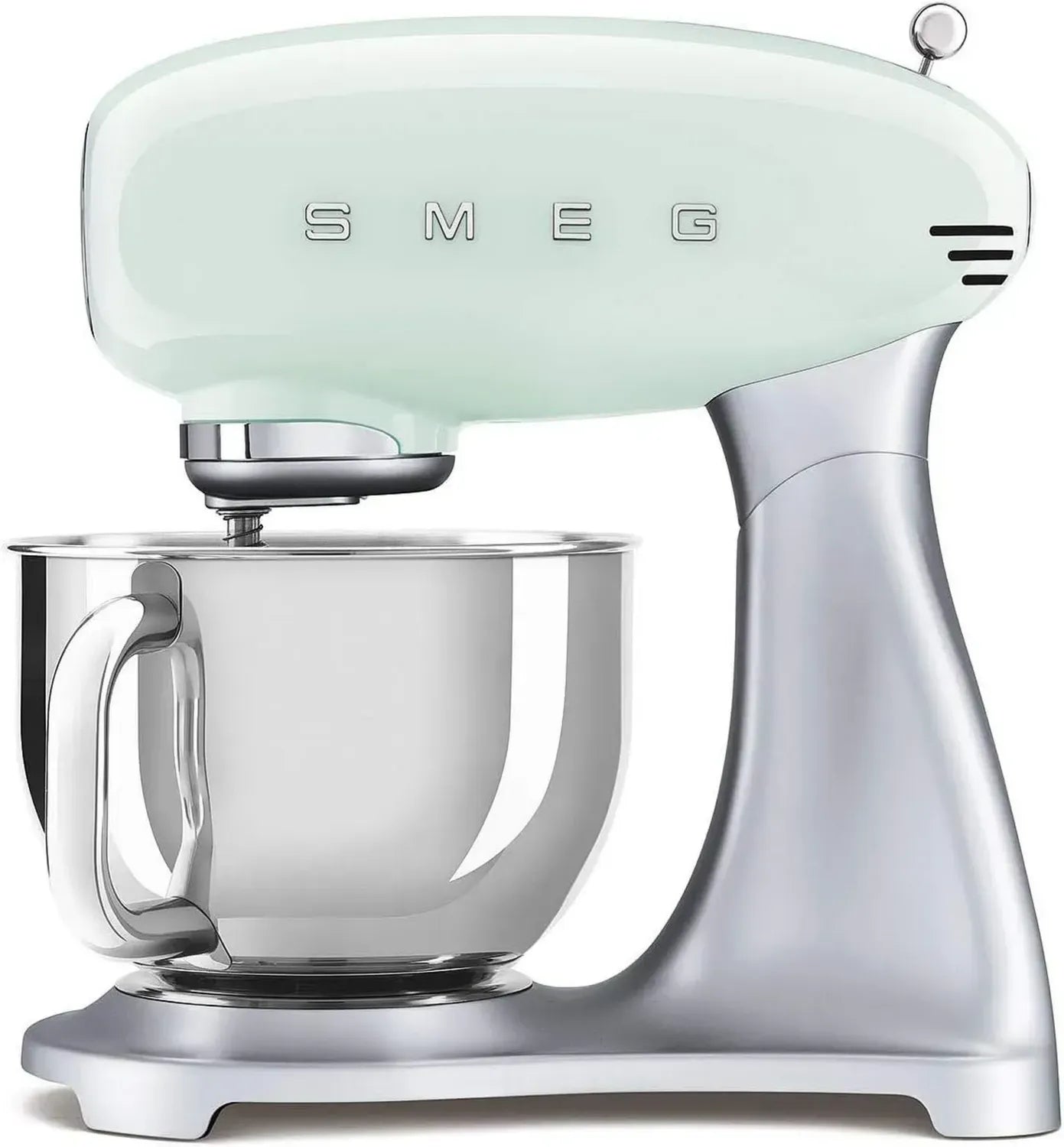 Robot Pâtissier Smeg SMF02PGEU 800W, 10 Vitesses avec Bol 4,8L, Vert d'Eau