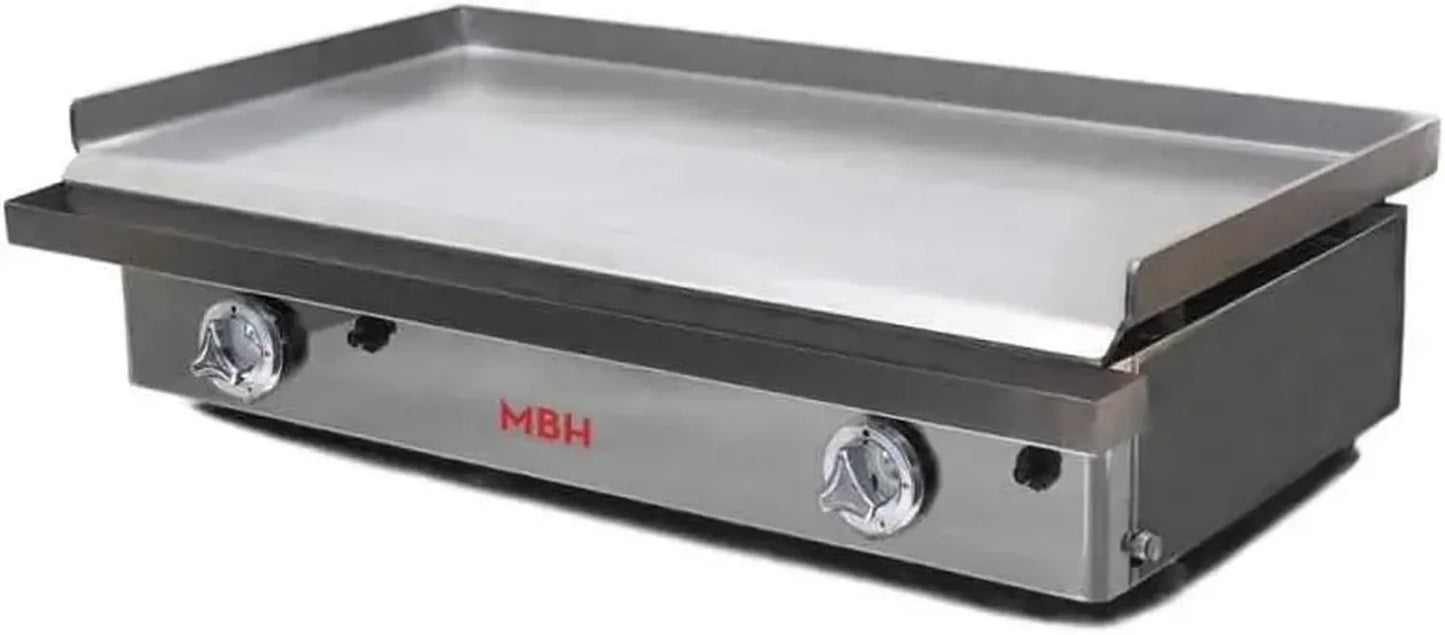 Plaque de Cuisson Professionnelle à Gaz 800x400 mm en Acier pour Cuisines de Restaurants