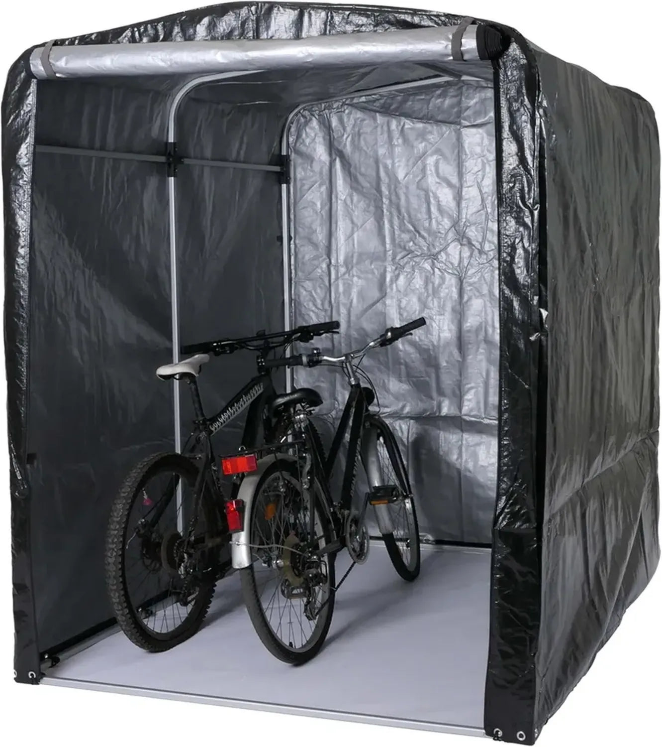 Abri à vélos aluminium anti-UV et étanche, 201x157x201 cm, anthracite