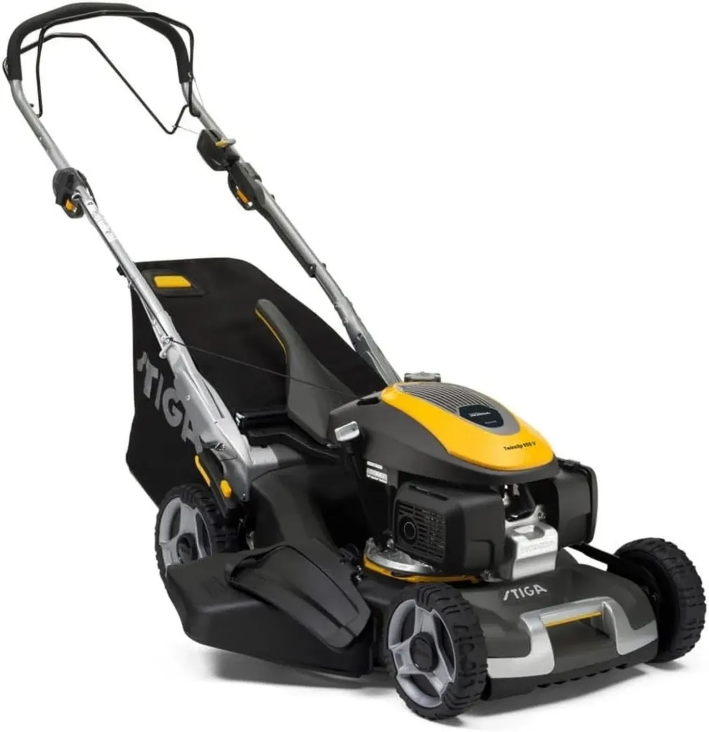 Tondeuse à gazon autotractée STIGA Twinclip 955 V avec moteur Honda, coupe 53 cm, fonction 4 en 1