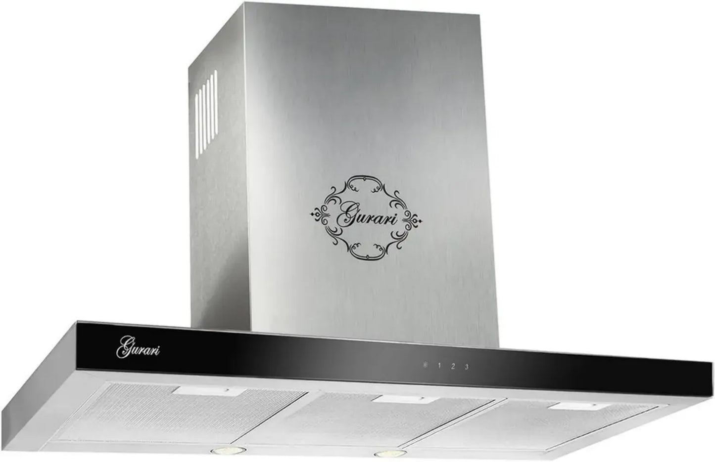 Hotte murale Gurari 462 IS Prime 90 cm inox, 1000 m³/h, 3 vitesses, commande tactile et télécommande