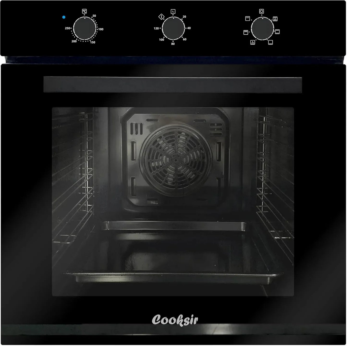 Four encastrable 60 cm, capacité 60 L, 2200 W, 6 programmes, minuterie 120 min, ventilateur, commande mécanique