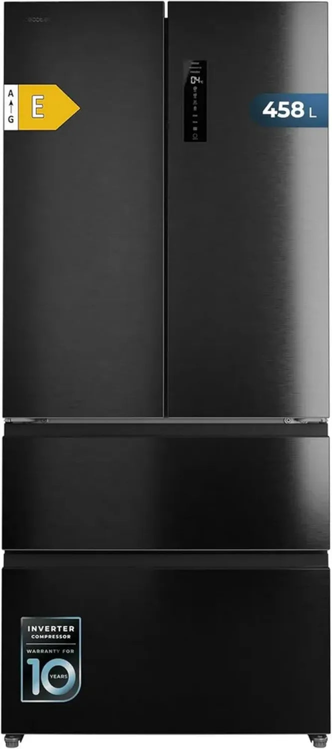Réfrigérateur 4 Portes No Frost 458L Cecotec Bolero, Inox, Compresseur Inverter