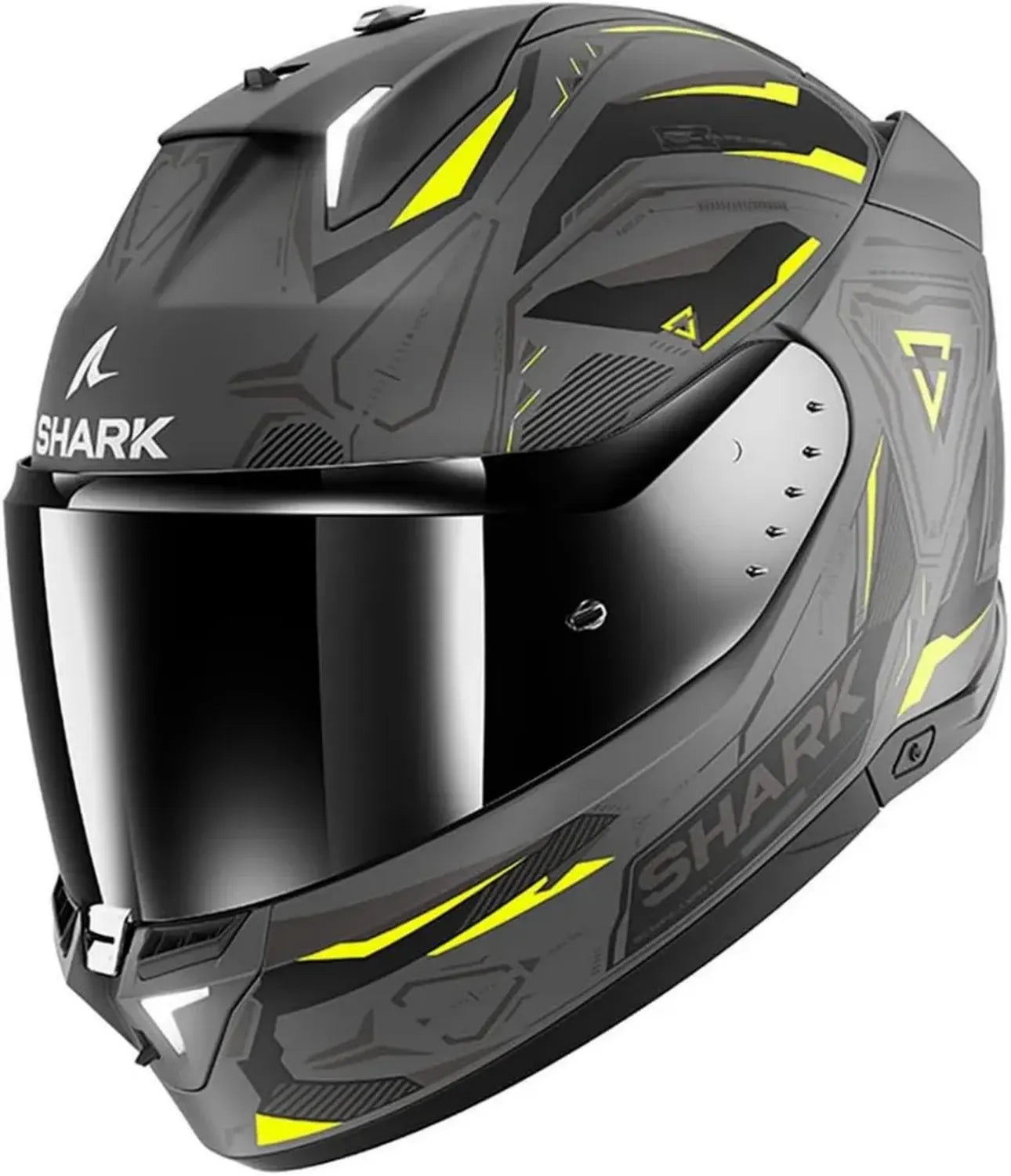 Shark, Casque de Moto Intégral SKWAL i3, Gris et Jaune