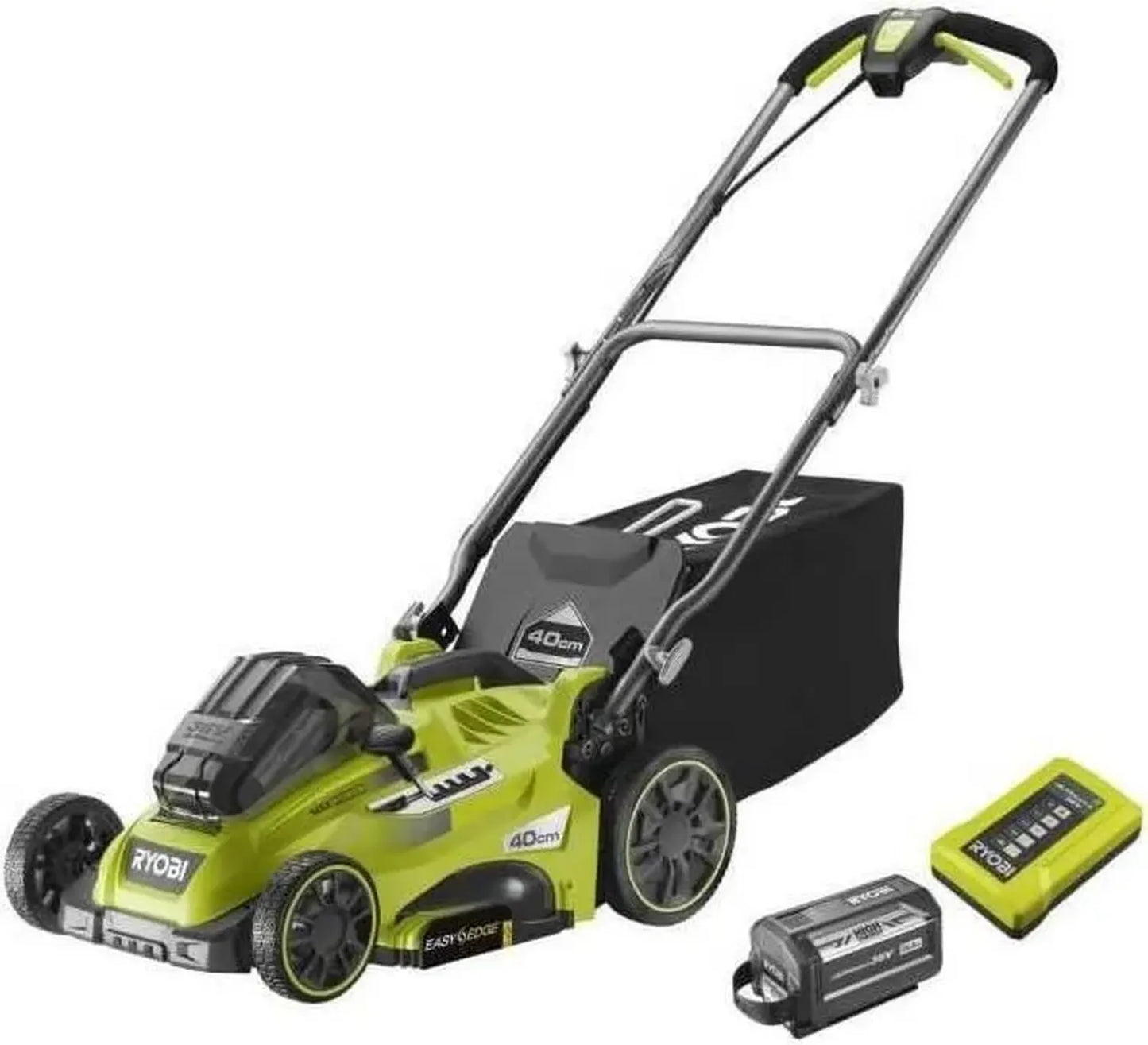 Tondeuse sans fil 36V avec batterie 6,0Ah et chargeur, largeur de coupe 40cm