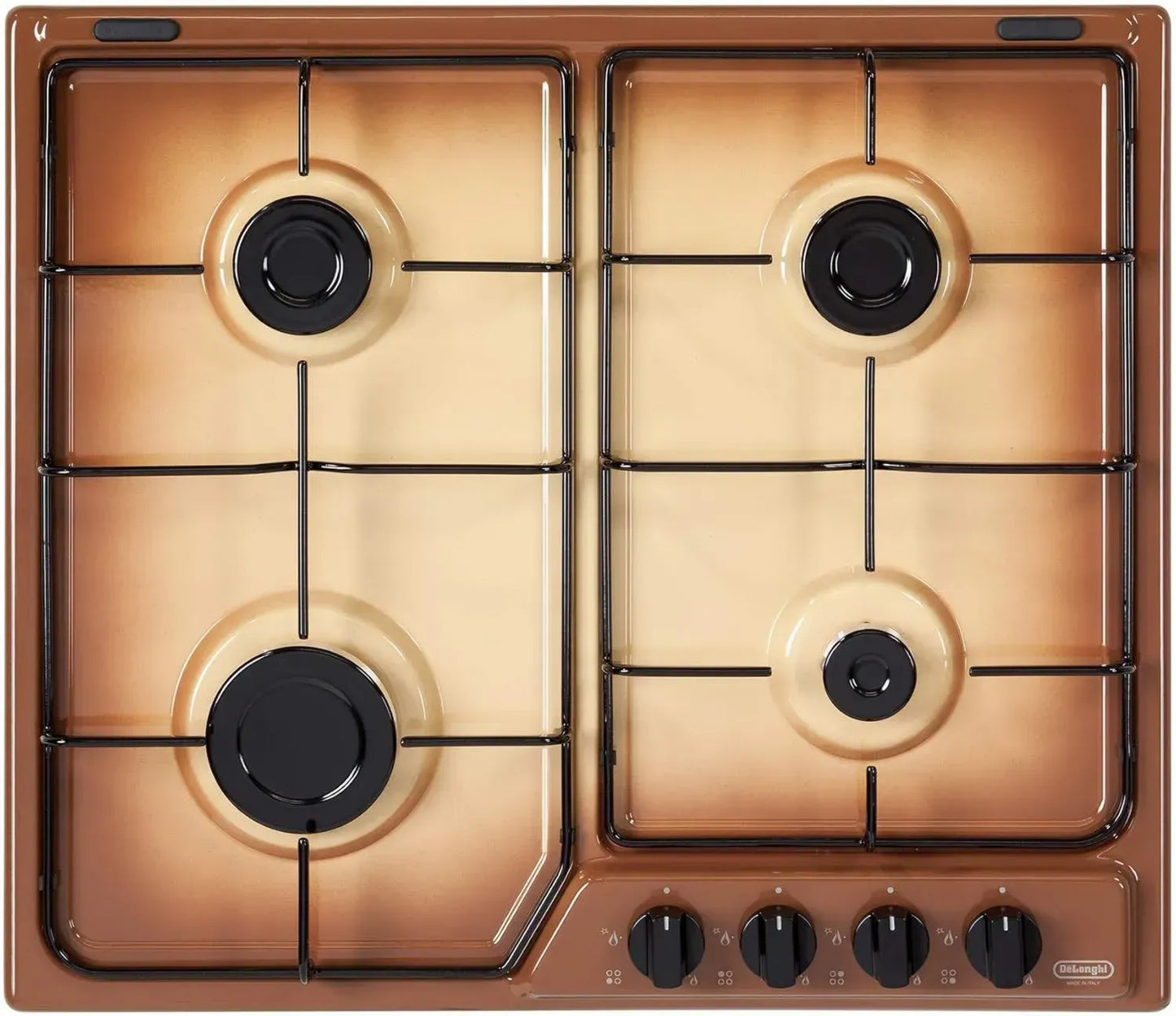 DeLonghi YTF 46 ASV - Plaque à Gaz Émaillée, Commande Rotative, 58 cm