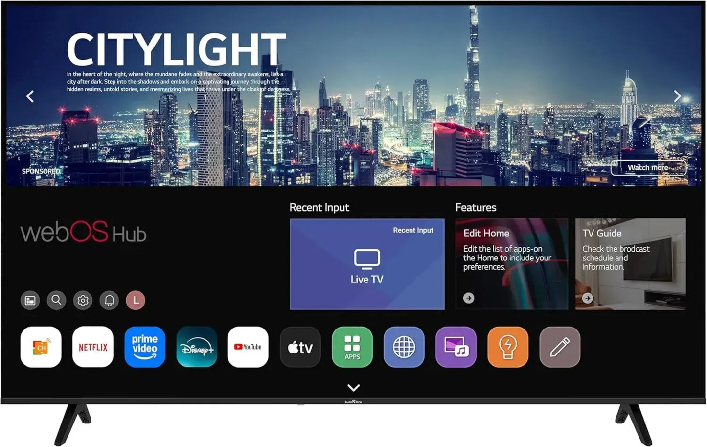 Téléviseur LED 4K UHD 65'' avec Web OS, Dolby Audio et Streaming