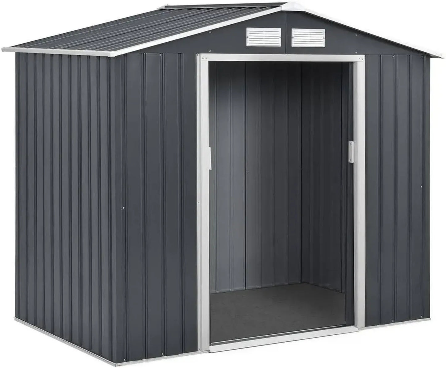 Cabane de Jardin en Métal Vegas, 2.7m², Couleur Grise