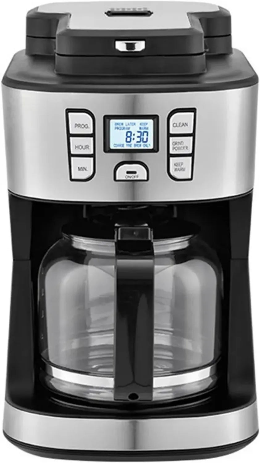 Cafetière 2 en 1 : Expresso avec Moulin Intégré Semi-Automatique