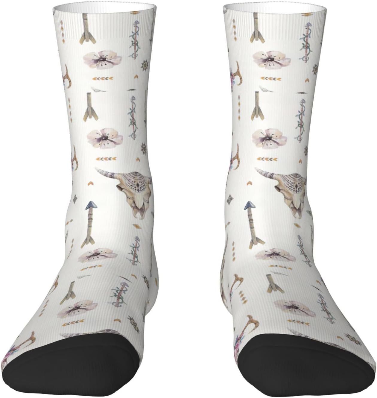 Chaussettes — hauteur mi-mollet, en polyester, blanc