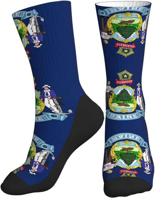 Chaussettes de sport — hauteur mi-mollet, antidérapant