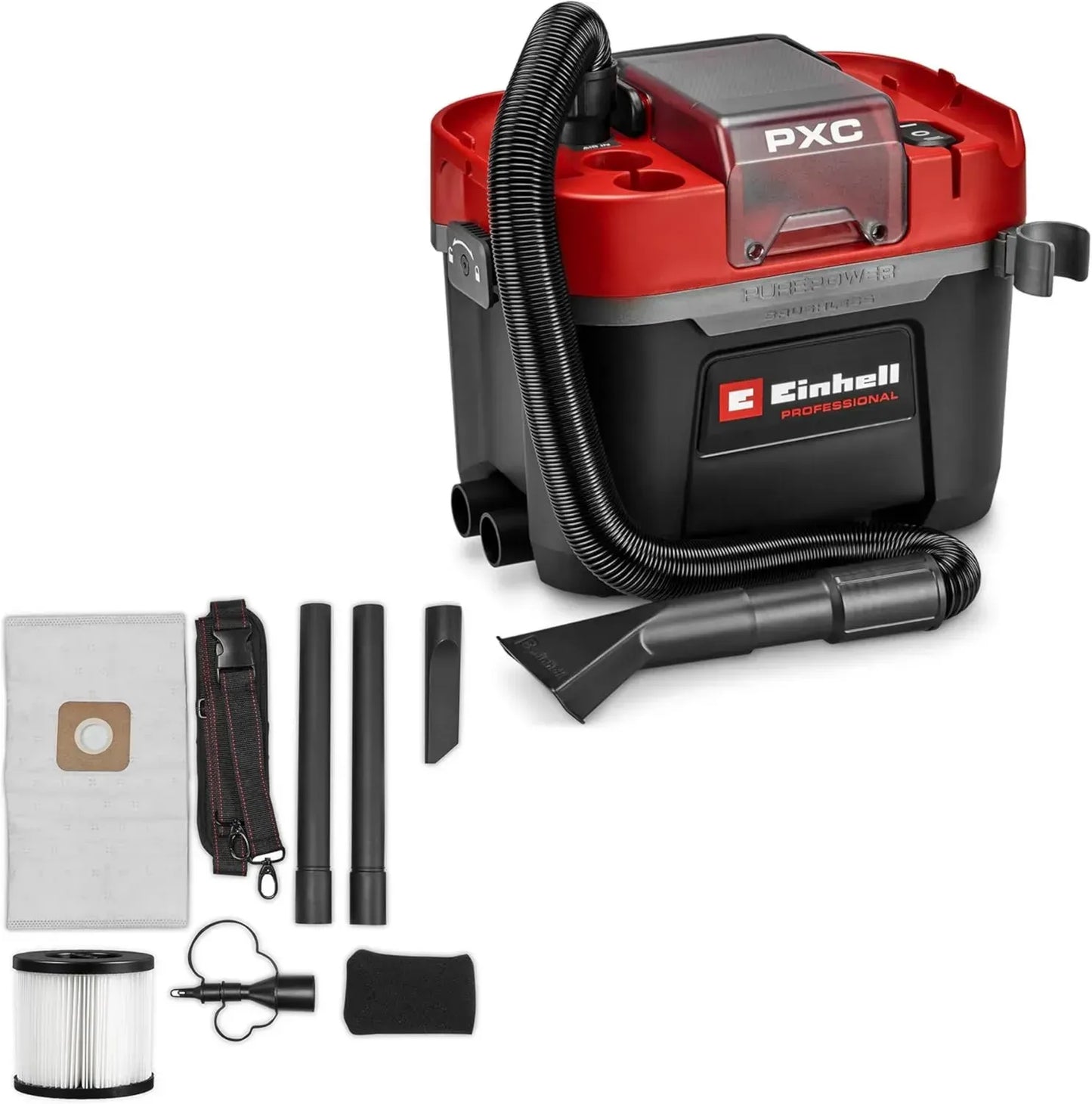 Aspirateur Sans Fil Einhell 18V TP-VC 18/10 Li BL L-Solo, 10L, Moteur Brushless, Modes Multiples