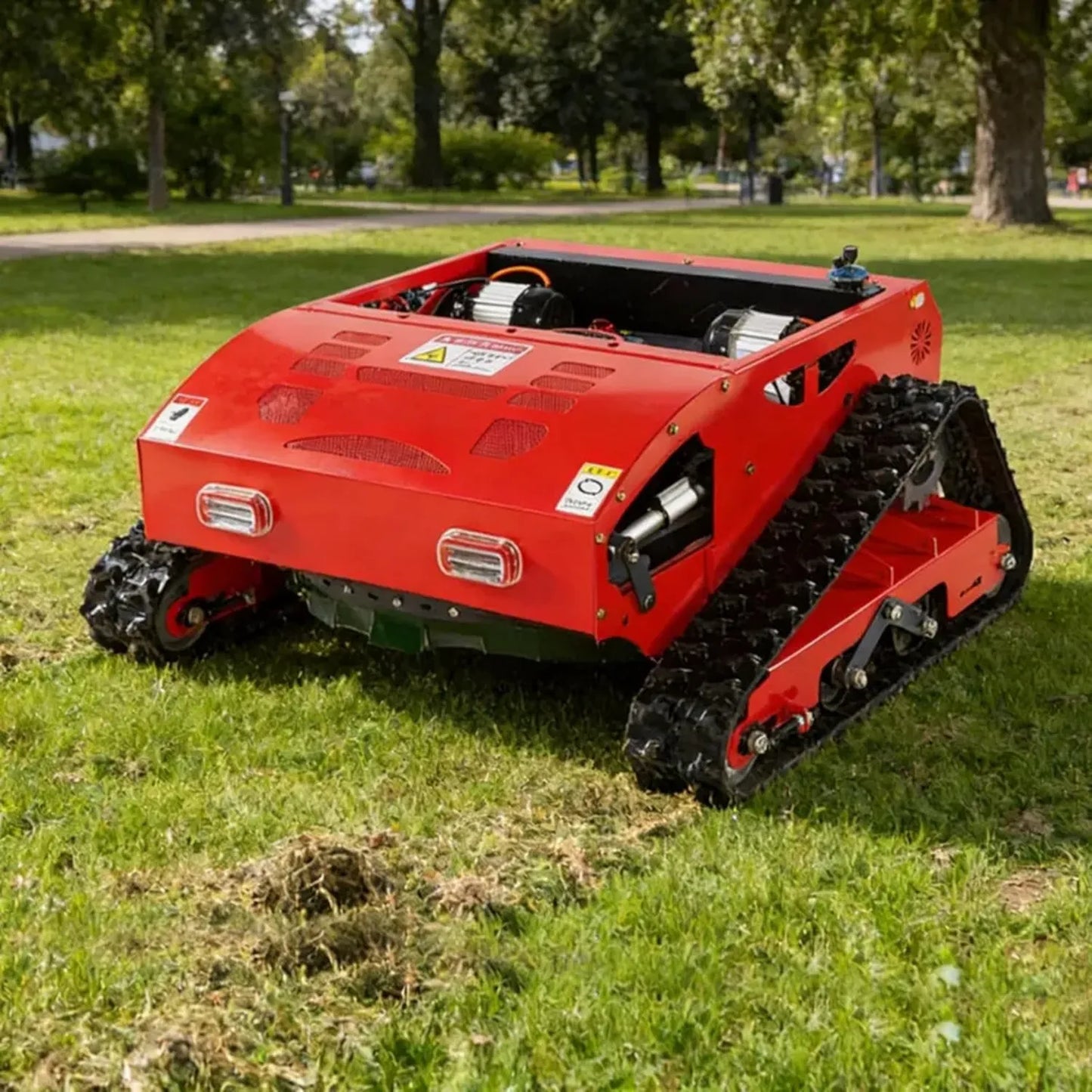 Tondeuse à gazon hybride autochargeuse 4 temps, châssis renforcé, pour terrains en pente
