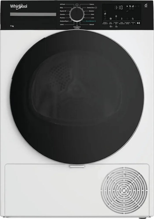 Sèche-linge Whirlpool 7 kg Pompe à chaleur Classe C Silencieux et Économique