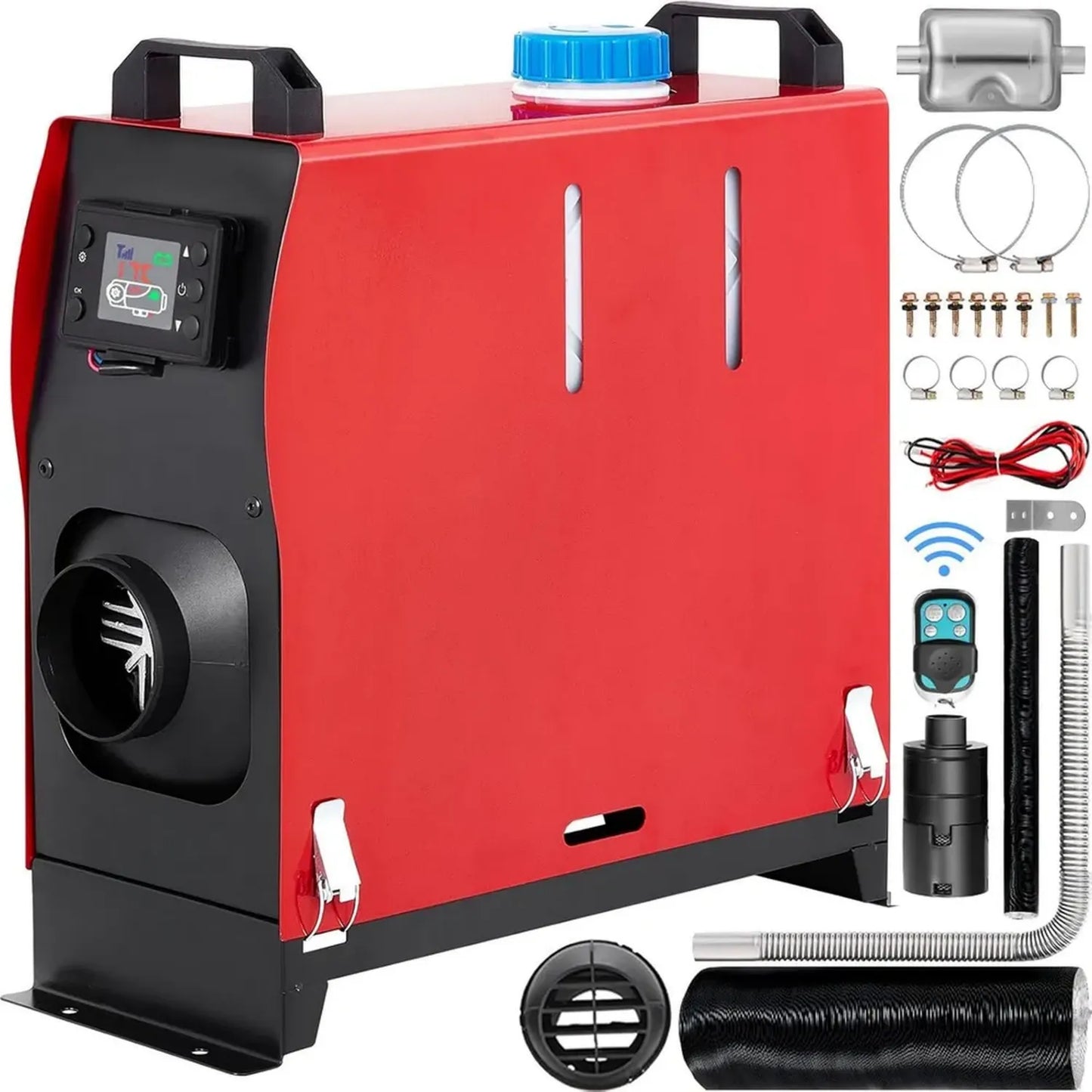 Chauffage à Air Diesel 5/8KW 12V Portable avec Télécommande LCD pour Véhicules et Bateaux