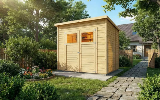 Abri de Jardin en Bois Mollie de Carlsson avec Panneaux Préfabriqués, Toit Monopente