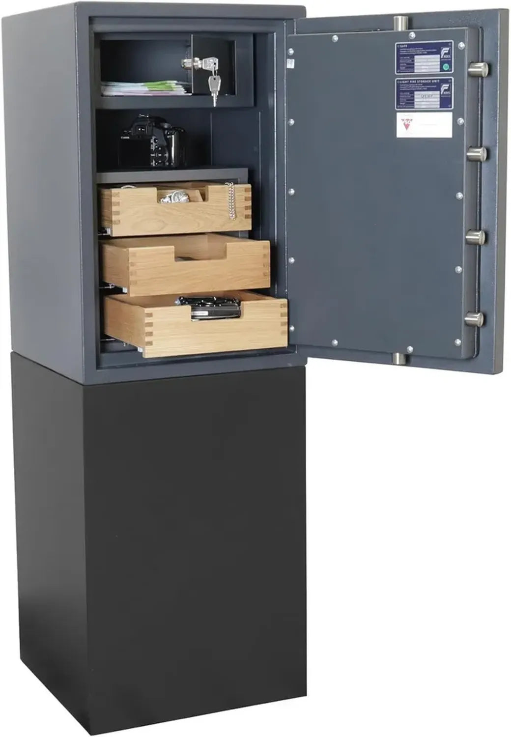 Coffre-fort ignifuge EN1 Alexander 65 avec serrure électronique et tablette réglable
