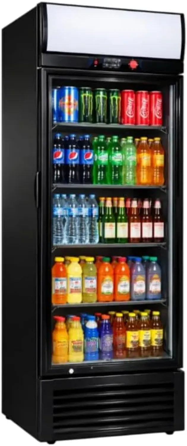 Réfrigérateur à Boissons 350L avec Éclairage LED - Noir/Blanc - Température +2/+8°C