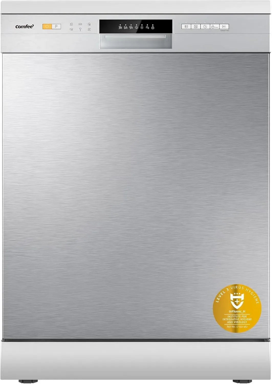 Lave-vaisselle Comfee 60 cm, 12 Couverts, Départ Différé, Demi-Charge, Inox