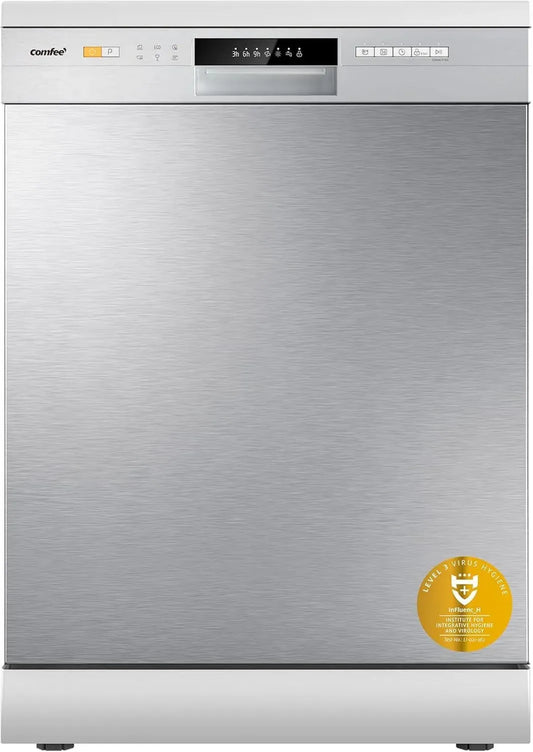 Lave-vaisselle Comfee 60 cm, 12 Couverts, Départ Différé, Demi-Charge, Inox