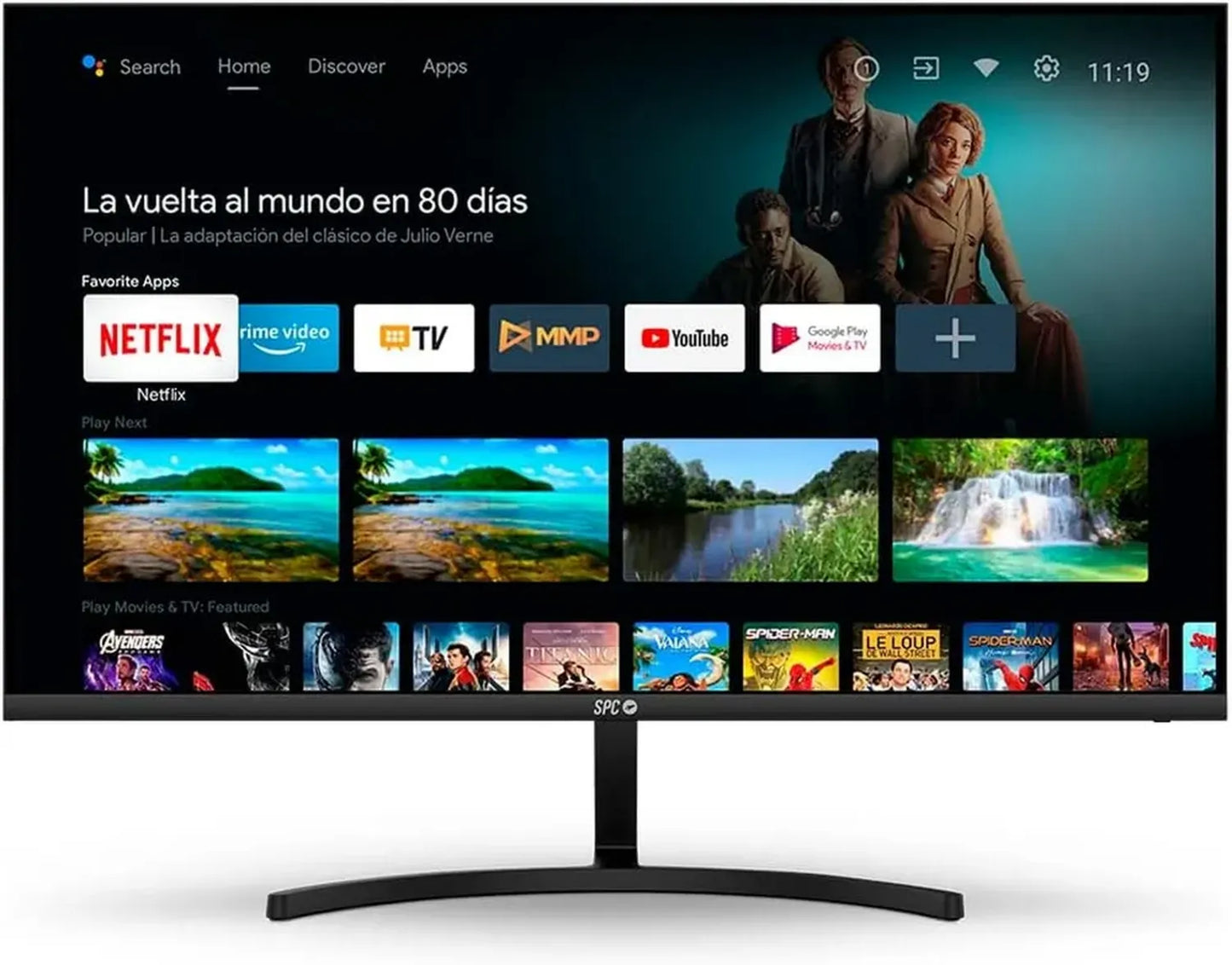 Moniteur Intelligent SPC 24' – Écran Android TV Full HD, Son Intégré, Connectivité Mobile, Design Élégant, Télécommande et Accès Streaming