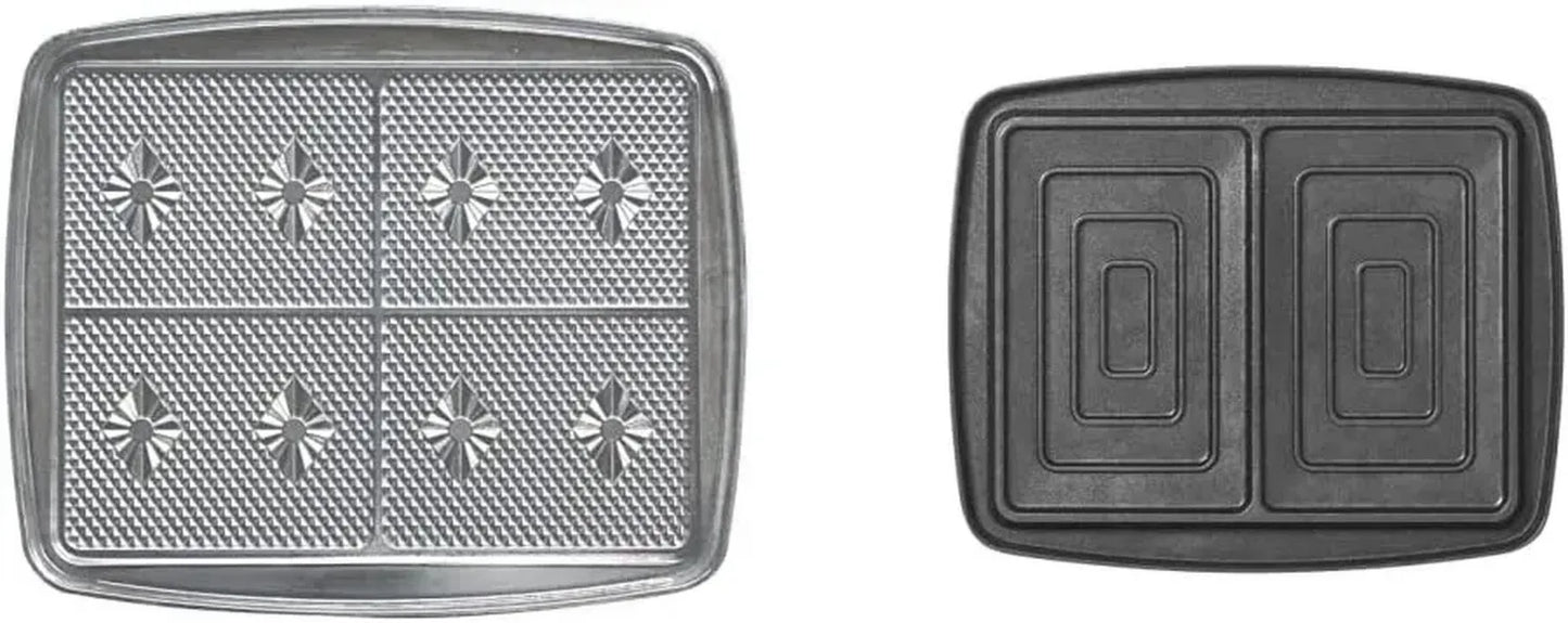 Lagrange Plaques à Gaufrettes Antiadhésives pour Gaufrier Super 2, Lot de 2, Noir