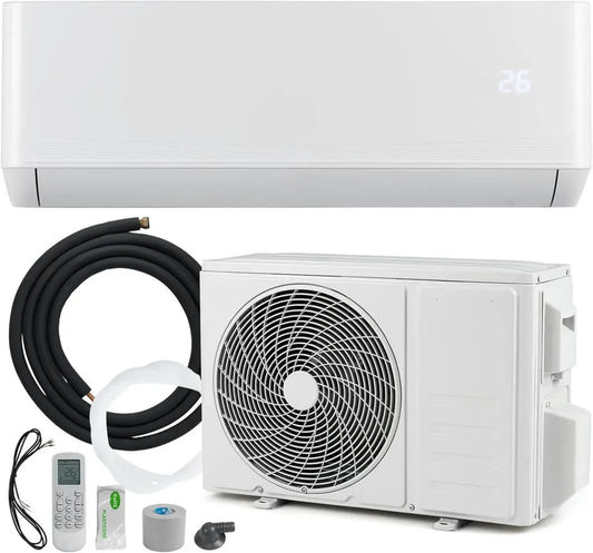 Climatiseur réversible mural 12000 BTU Goplus avec WiFi et pompe à chaleur, classe énergétique A++/A+, fluide R32, écran LED, 7 modes, 8 vitesses, fonction chaud et froid