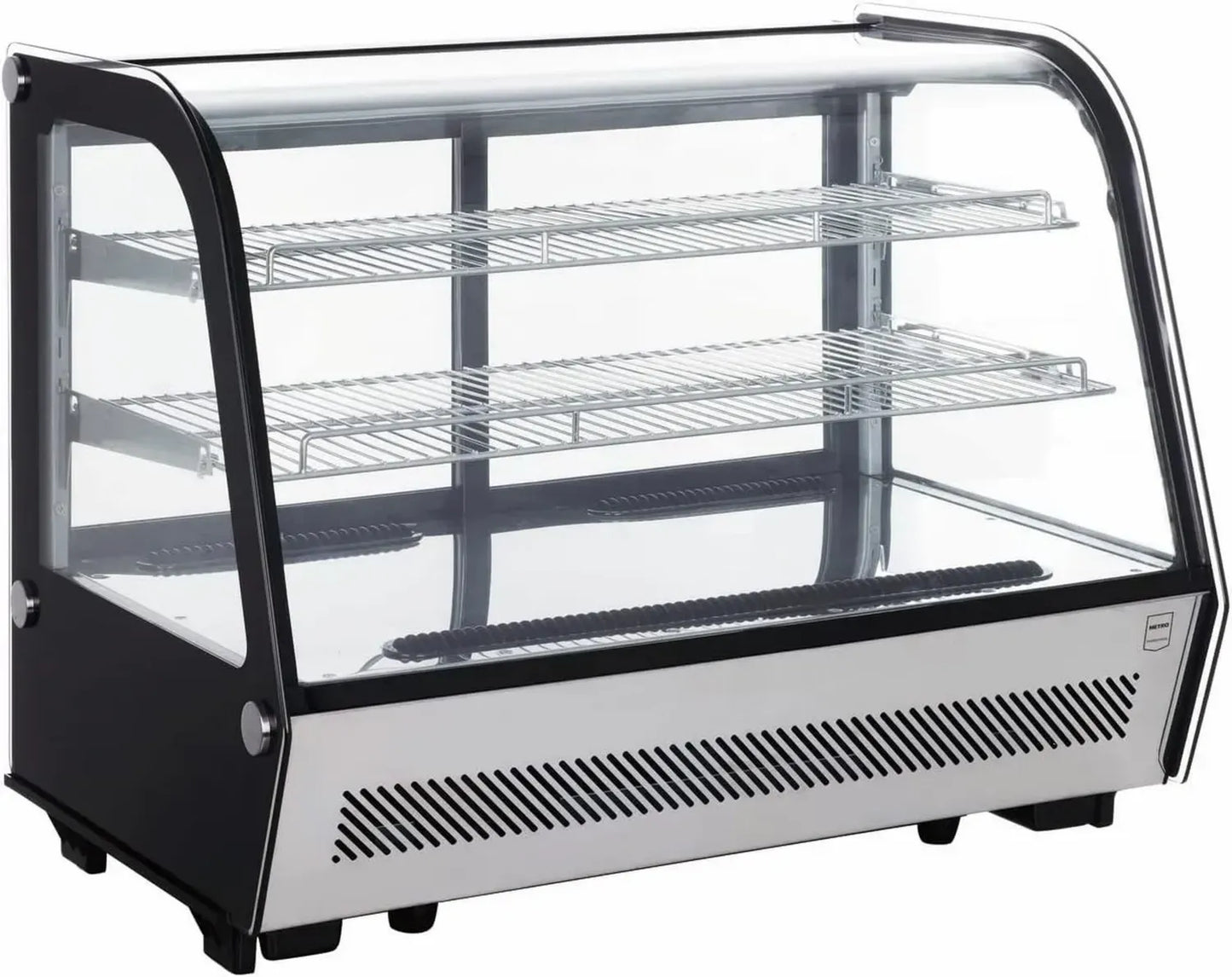 Vitrine Réfrigérée Professionnelle 130L Inox avec Ventilateur et Grilles