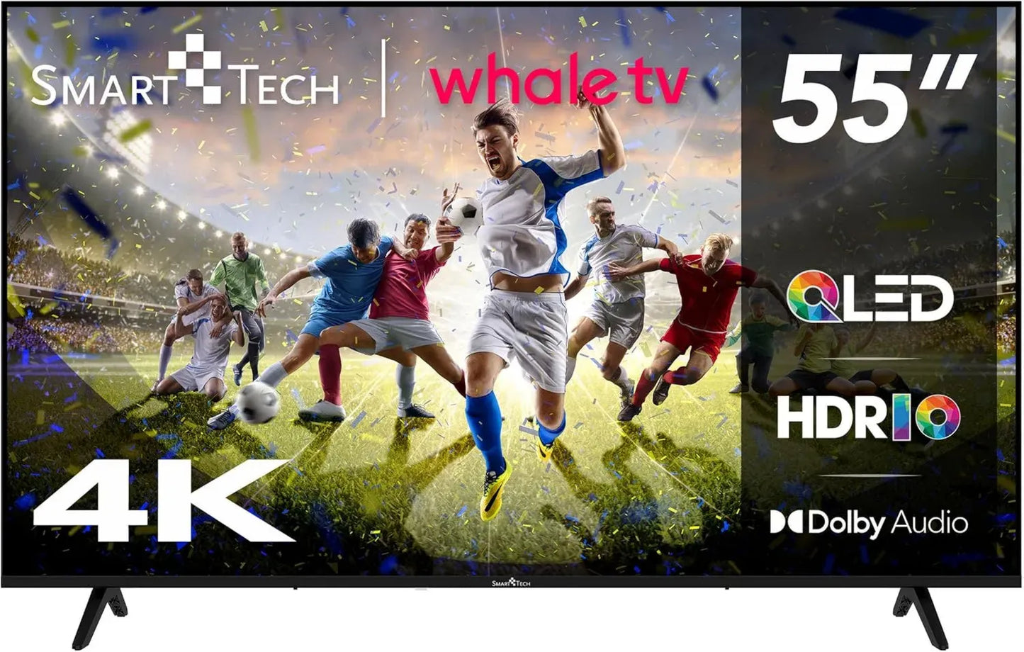 Téléviseur QLED 4K UHD 55' avec OS Intelligent, Compatible Molotov, Netflix, Prime Video, Disney+