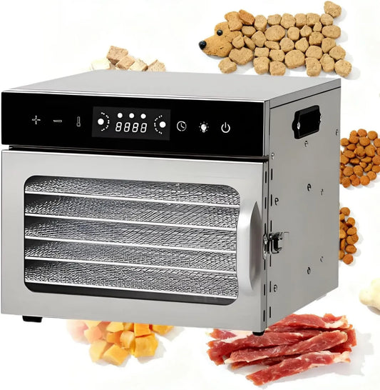 Déshydrateur professionnel en acier inoxydable à 6 niveaux pour fruits, légumes, herbes et champignons